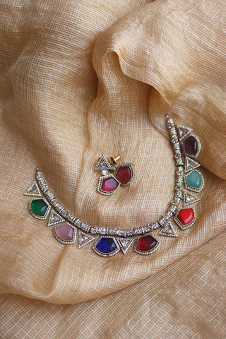 Victorian multi Stones Set