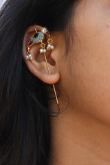 Jadau Bird Stick Earrings