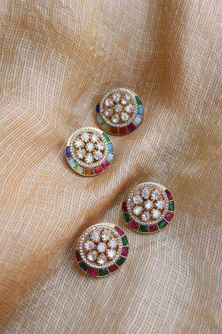 Moissanite Flower Studs