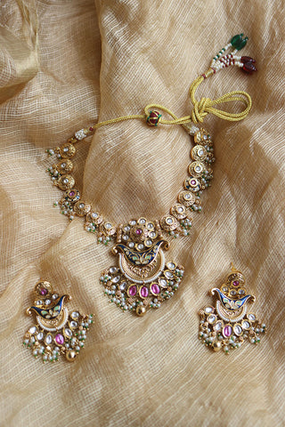 Blue Enamel Chaand Set