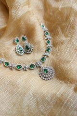 Delicate AD Green Tilak Set