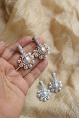 AD Wheel Pearl Earrings