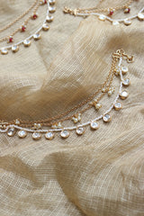 Kundan Circles Ear Chain