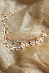 Kundan Circles Ear Chain