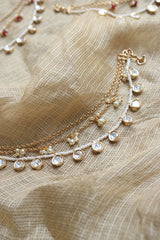 Kundan Circles Ear Chain