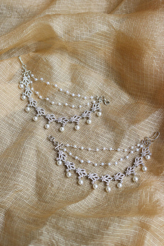 White Lotus AD Ear Chain