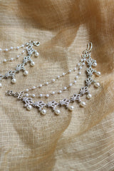 White Lotus AD Ear Chain