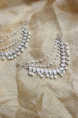 White Butterfly AD Ear Chain