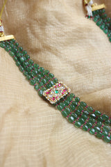 Jadau Beaded aaina Long Set
