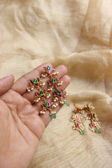 Lotus Multi Step Jadau Earrings