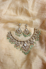 Victorian Polki Dull Gold Tilak Set