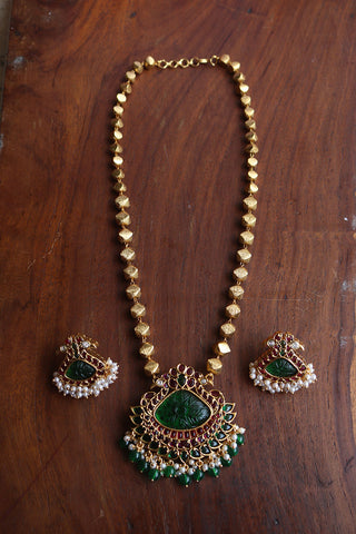 Peacock Pendant Maala Set