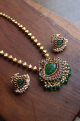 Peacock Pendant Maala Set