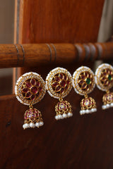 Kemp Flower Chakra Jhumkas
