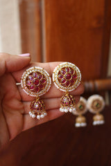 Kemp Flower Chakra Jhumkas