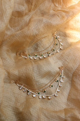 Kundan Circles Ear Chain