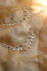 Kundan Circles Ear Chain