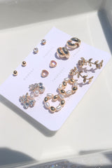 Pearl Stone Earrings Set