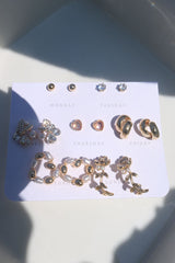 Pearl Stone Earrings Set
