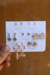 Shell Earrings Set
