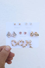 Pearl Stone Earrings Set