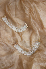 White beads Ear chain