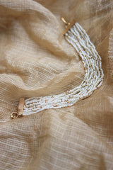 White beads Ear chain