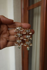Lotus Multi Step Jadau Earrings