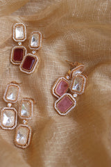 Kundan Double Stone Earrings