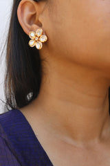 Kundan AD Flower Studs