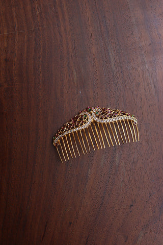 White AD Ornamental Comb Pin