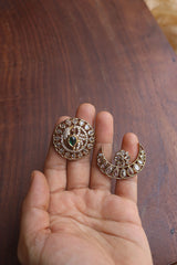 Dull Gold Peacock Sun Moon Hair Accessory