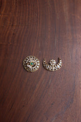 Dull Gold Peacock Sun Moon Hair Accessory