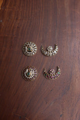 Dull Gold Peacock Sun Moon Hair Accessory