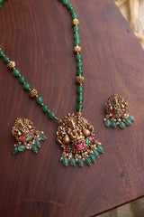Lakshmi Jadau Beads Pendant Set