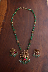 Lakshmi Jadau Beads Pendant Set