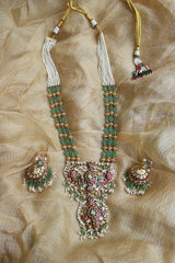 Kundan Flower Tilak Long Set