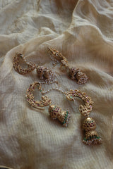 Ornamental Lakshmi Full Ear Jhumkas