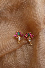 Jadau Lotus Bugadi Top Clip Earrings