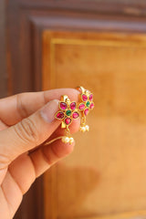 Jadau Ruby Green Bugadi Top Clip Earrings