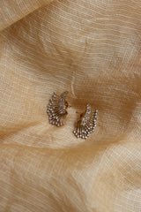 Wings AD 3 in 1 Front Back Earrings
