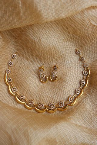 Delicate AD Moon Necklace