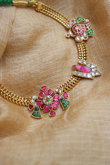 Jadau South Style Motif Necklace