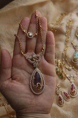 AD Two Layer Tilak Long Chain Set