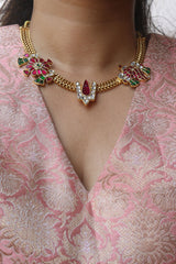 Jadau South Style Motif Necklace