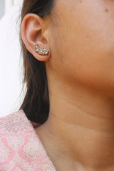 Wings AD 3 in 1 Front Back Earrings