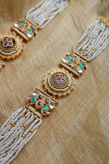 Jadau Peacock Chakri Bracelet