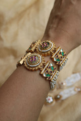 Jadau Peacock Chakri Bracelet