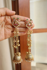 Jadau Chain Jhumkas