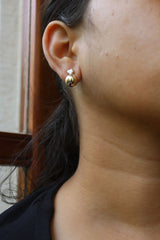 Tiny Heart Ball Earrings